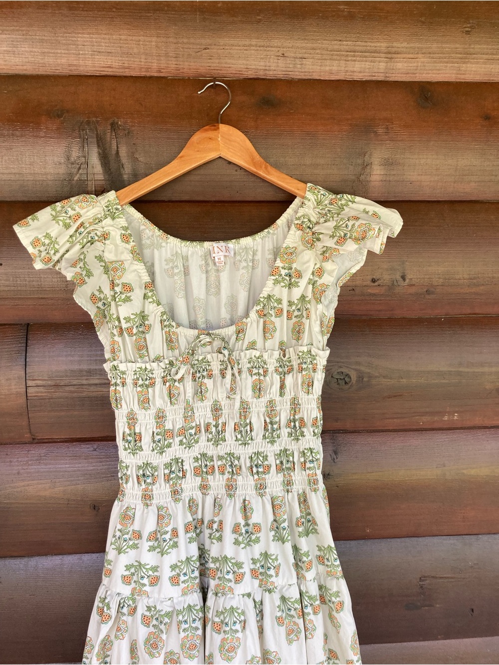 Cotton Smocked Floral Dress - Picture 5 of 11